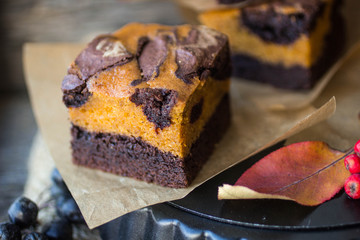 brownies with pumpkin