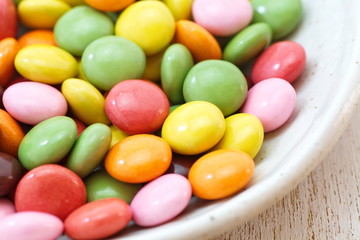 Close - up Colorful sweet chocolate Candy