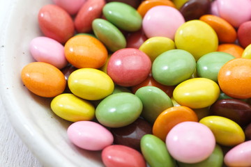 Close - up Colorful sweet chocolate Candy