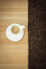 Coffee beans heart isolated