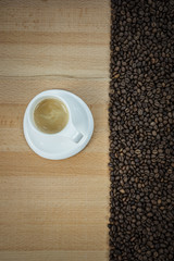 Coffee beans heart isolated