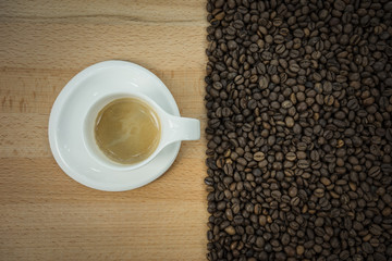 Coffee beans heart isolated