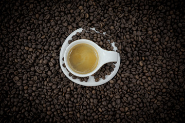 Coffee beans heart isolated