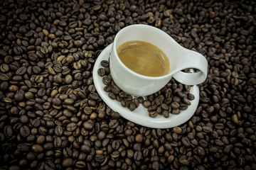 Coffee beans heart isolated