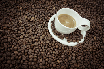Coffee beans heart isolated