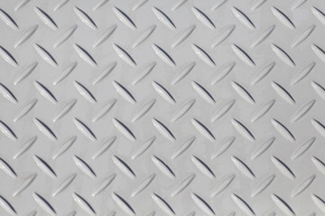 White diamond metal plate texture and background
