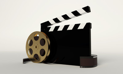 Film and clap board,video icon
