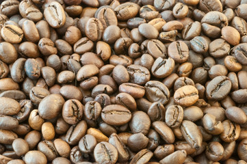 macro of coffee