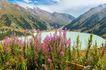 Spectacular scenic Big Almaty Lake ,Tien Shan Mountains