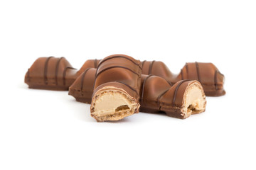 chocolate bar isolated on white background