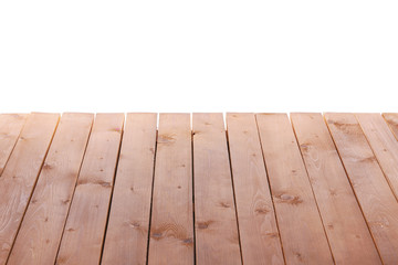 Wooden board isolated white