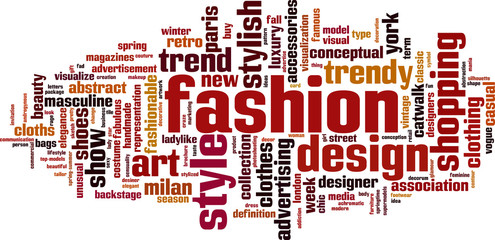 Fashion word cloud concept. Vector illustration