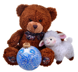 toy teddy bear with sheep