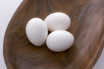 Eggs in a Basket Rustic Wood