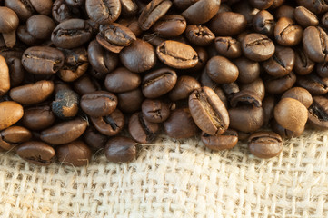 macro of coffee
