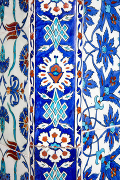 Iznik tiles in Rustem Pasa Mosque, Istanbul