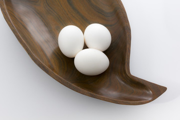 Eggs in a Basket Rustic Wood