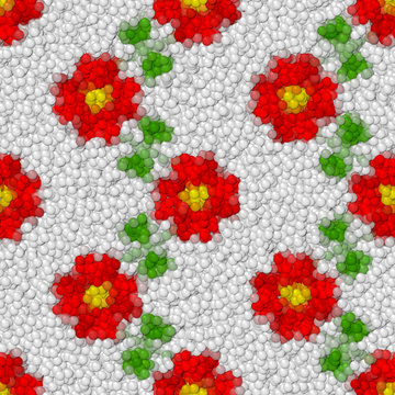 Flowers image balls generated seamless hires texture