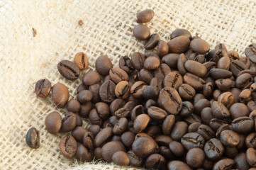 macro of coffee