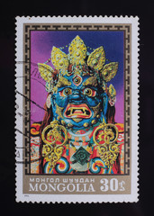 Fototapeta premium Post stamp. Mask