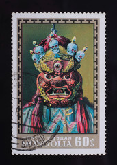Obraz na płótnie Canvas Post stamp. Mask
