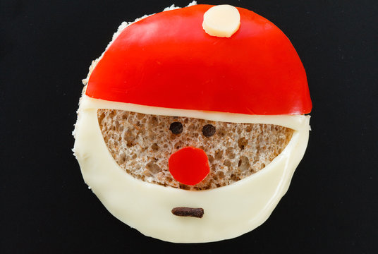 funny sandwich with santa claus