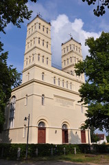 Fototapeta na wymiar Schinkelkirche in Straupitz