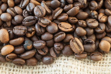 macro of coffee