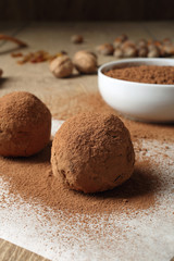 tartufi di cioccolato con cacao