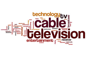 Cable television word cloud