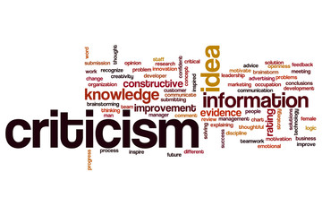Criticism  word cloud
