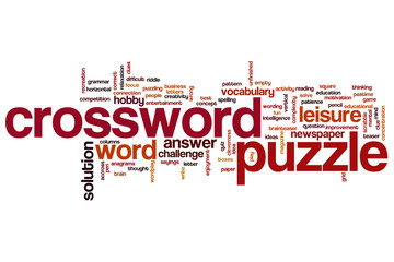 Crossword puzzle word cloud