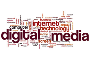 Digital media word cloud