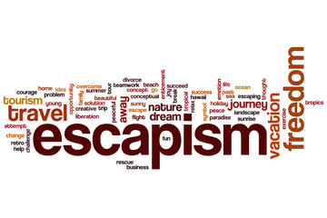 Escapism word cloud