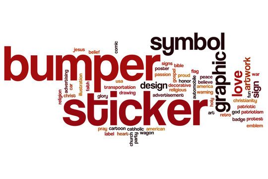 Bumper sticker word cloud