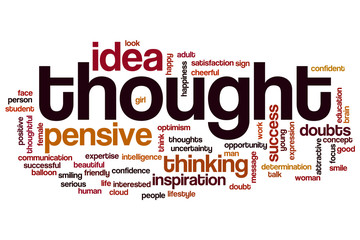 Obraz premium Thought word cloud
