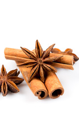 Stars anise and Cinnamon
