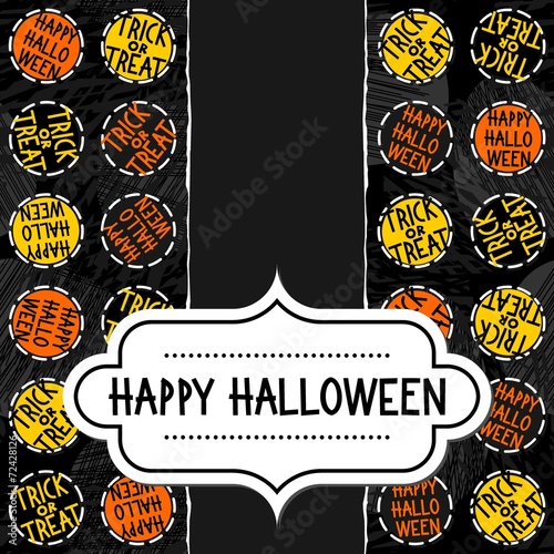 Halloween Zaproszenie Plakat Kartka Znaczki W Języku Angielskim