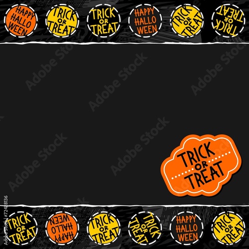 Halloween Zaproszenie Plakat Kartka Znaczki W Języku Angielskim