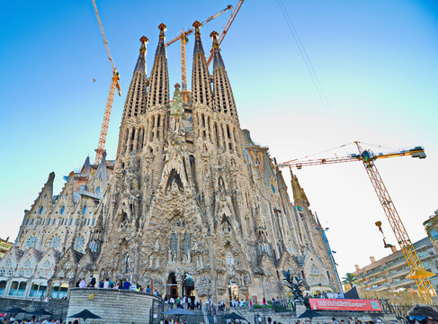 The Basilica De La Sagrada Familia, Barcelona