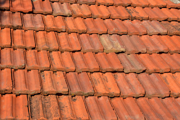 old red roof texture tile