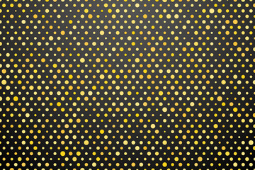 Black background with yellow polka dots © mimacz