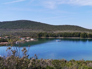 Fototapeta na wymiar The Soline bay of the island Pasman in Croatia