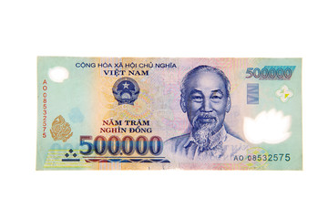 Vietnamese currency 500,000 dong banknote