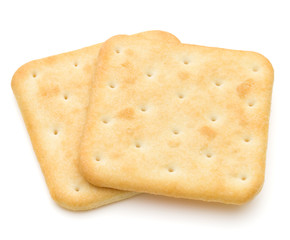 Dry cracker cookies isolated on white background cutout