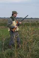 Fototapeta premium hunting, hunter, shotgun