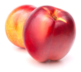Nectarine fruit isolated on white background cutout