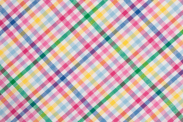 チェック柄の布　