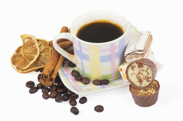 Coffee on white