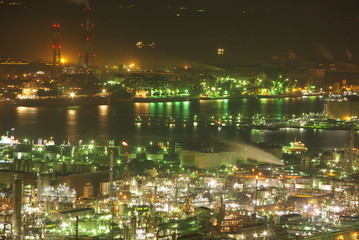 Fototapeta premium 水島工業地帯の夜景